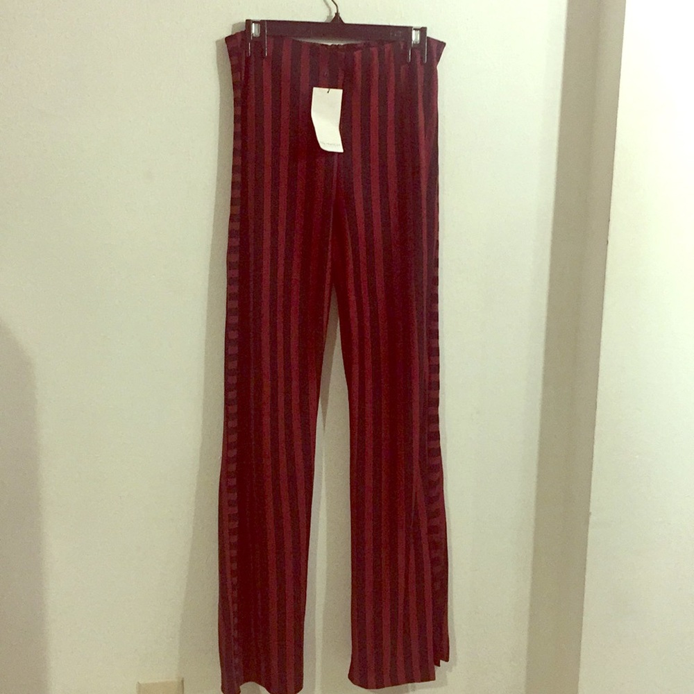 NEW ZARA FLARE STRIPED PANTS